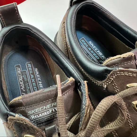 Skechers Rilar 64260 Leather Oxfords Mens Shoes Sz 11.5 - Picture 8 of 9